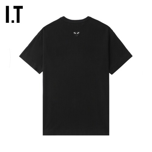 IT CDG PLAY COMME des GARCONS川久保玲情侣款合身基础短袖T恤 - 图1