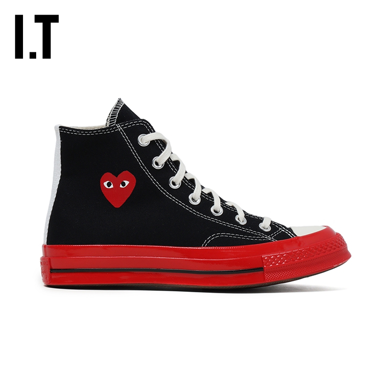 【限时75折】IT CDG PLAY COMME des GARCONS川久保玲高帮帆布鞋