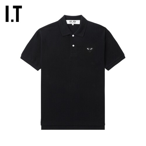 IT CDG PLAY COMME des GARCONS川久保玲情侣款纯色短袖polo衫 - 图0
