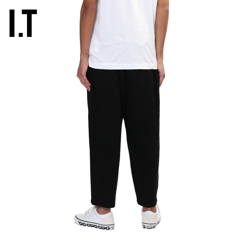 IT CDG COMME des GARCONS SHIRT男装毛呢西裤露踝锥形裤简约通勤 - 图2