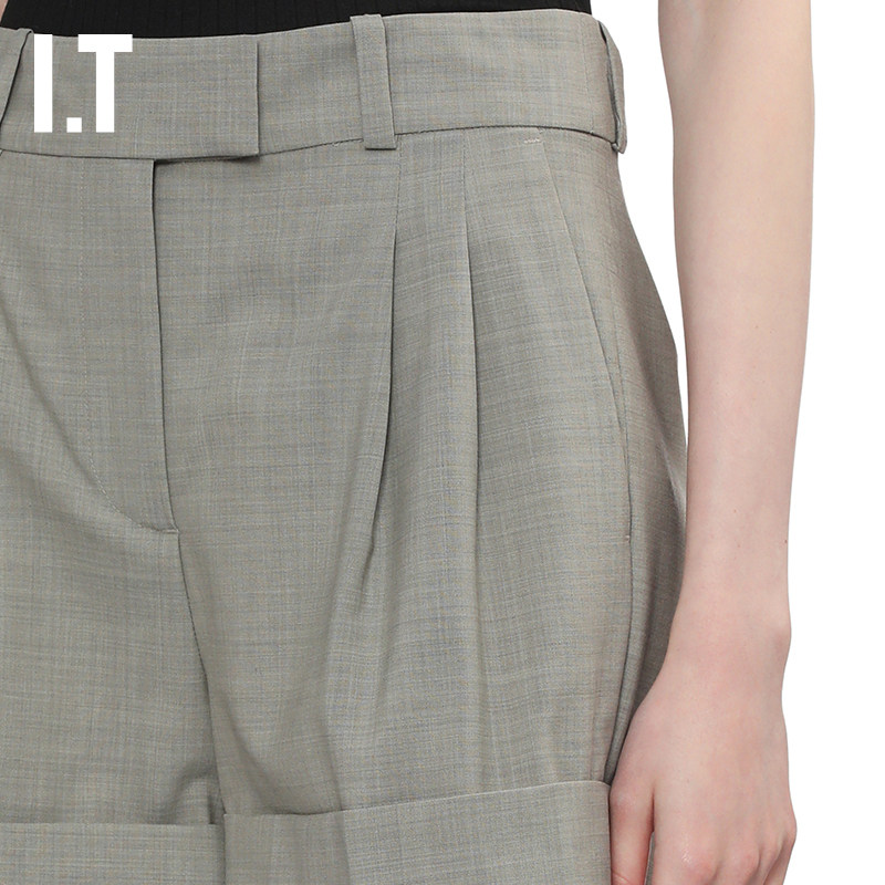 IT rag & bone女装卷边短裤阔腿裤新款宽松纯色西装短裤RA2L25XQ,淘宝优惠券,粉丝福利购,淘宝优惠卷