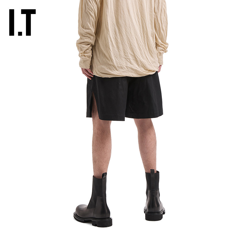 IT Rick Owens男装宽松短裤新款简约街潮开叉休闲裤阔腿裤2397TE,淘宝优惠券,粉丝福利购,淘宝优惠卷