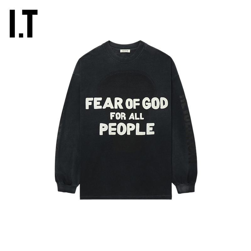 IT FEAR OF GOD男装圆领长袖T恤新款简约潮流宽松上衣10403HMP - 图0