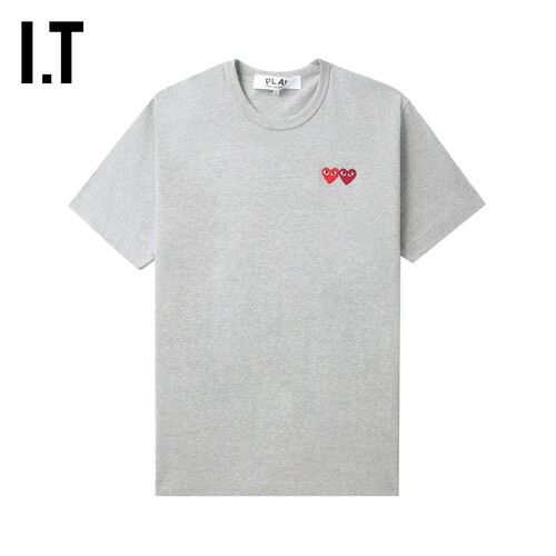 IT CDG PLAY COMME des GARCONS川久保玲情侣基础日常合身短袖T恤 - 图2