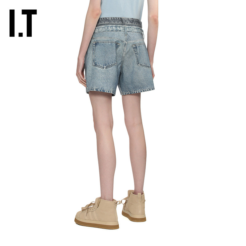 IT rag & bone女装宽松牛仔短裤新款双裤腰叠层阔腿裤RC6125XQ,淘宝优惠券,粉丝福利购,淘宝优惠卷