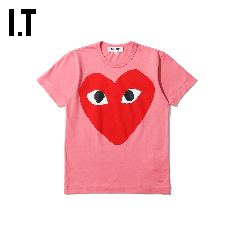 IT CDG PLAY COMME des GARCONS川久保玲女装圆领短袖T恤潮牌73XE - 图1