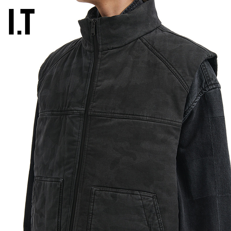 IT JUUN.J男装立领拉链马甲新款帅气型男两面穿背心外搭939P81MP,淘宝优惠券,粉丝福利购,淘宝优惠卷