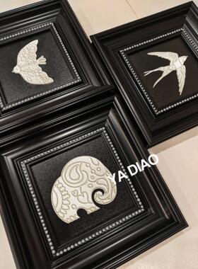 中式非遗锡纸画DIY材料包手工錾刻浮雕画民族特色高级感装饰挂画