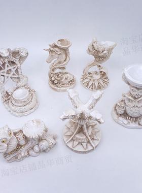 覆古做旧北欧风动物造型树脂水晶球创意底座店铺装饰摆饰