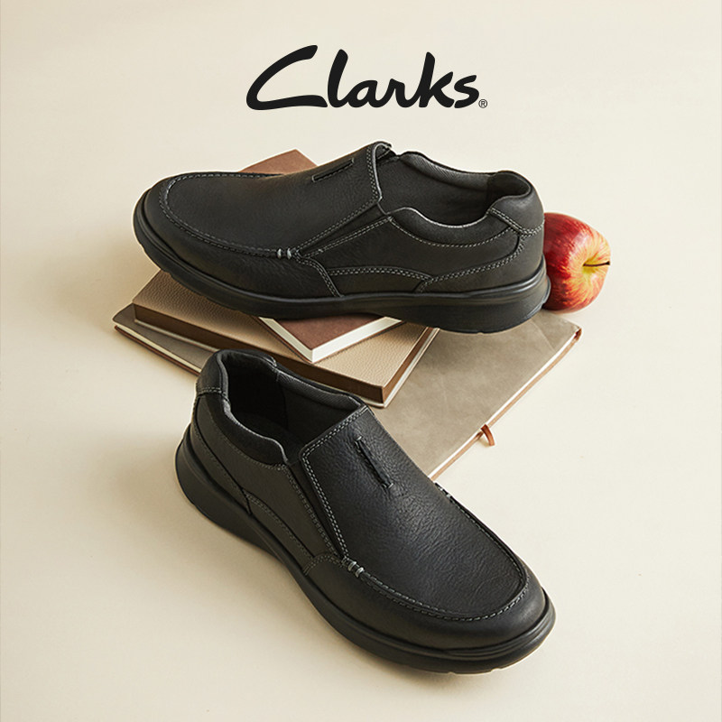 Clarks其乐Cotrell Free男鞋简约舒适透气一脚蹬百搭时尚休闲皮鞋,淘宝优惠券,粉丝福利购,淘宝优惠卷