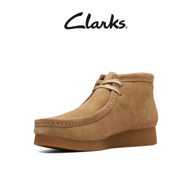 Clarks其乐WALLABEE EVO女鞋短靴复古潮流舒适高帮袋鼠厚底鞋 - 图1