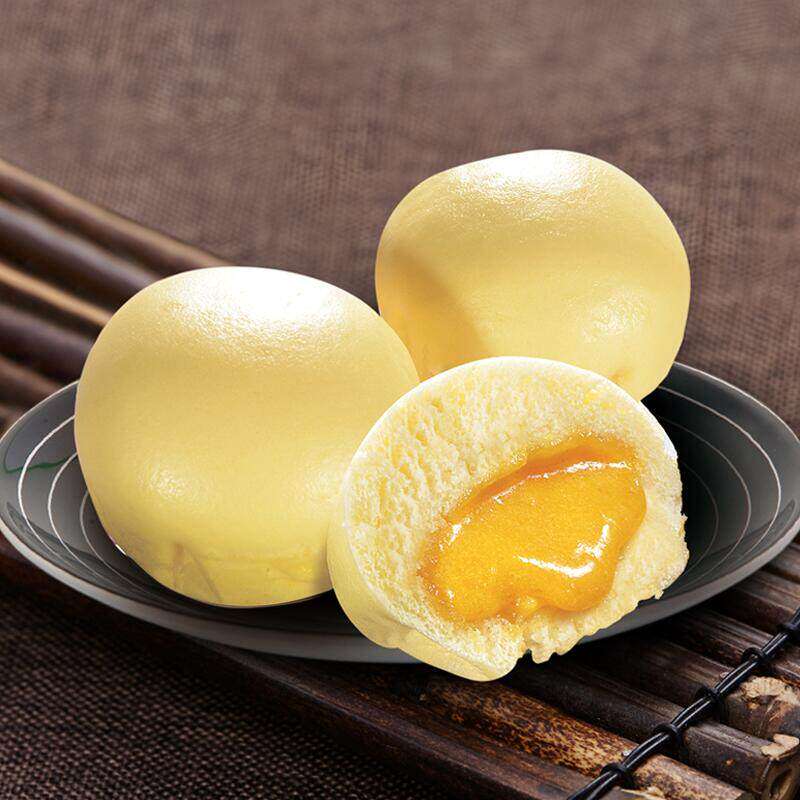 乐肴居爆汁流沙包300g10个奶黄包半成品冷冻微波炉营养早餐包子