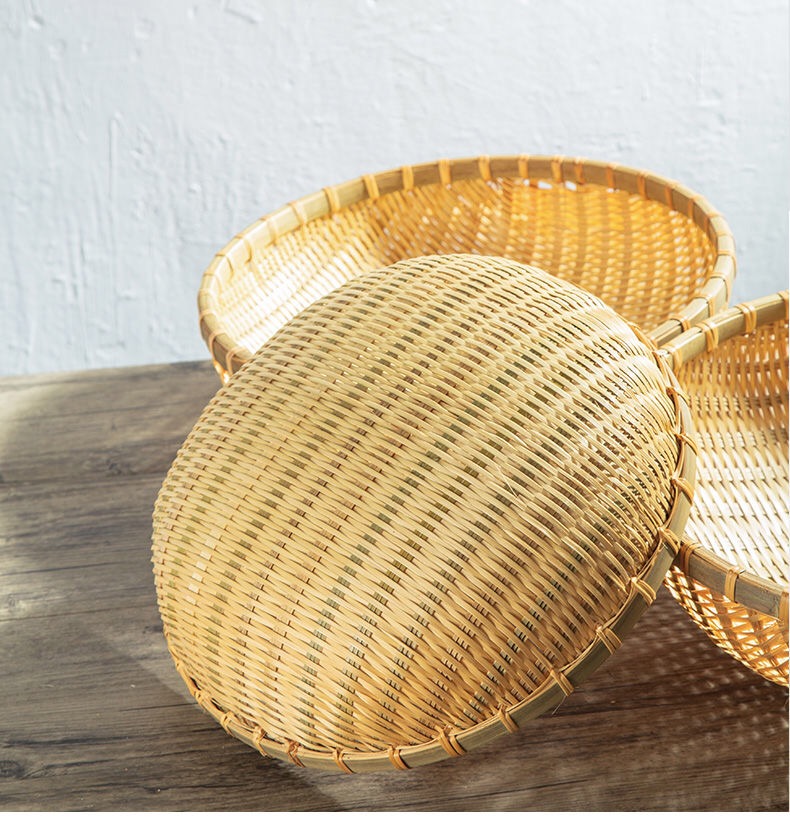 竹编簸箕馒头收纳筐竹制品篮子竹编筐洗菜沥水淘米篮水果篮小箩筐,淘宝优惠券,粉丝福利购,淘宝优惠卷