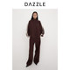 ເສື້ອແຈັກເກັດສັ້ນ DAZZLE Disu Ole 2025 Spring ສີແດງເຂັ້ມ Retro Jacket