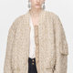 DAZZLE Disu Ole Floral Jacket ລະດູຫນາວ Elegant ແລະ Chic Cotton Jacket ສໍາລັບແມ່ຍິງ