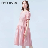 Летнее платье для беременных, длинная юбка, хлопковая летняя одежда, средней длины, подходит для подростков, в корейском стиле, А-силуэт