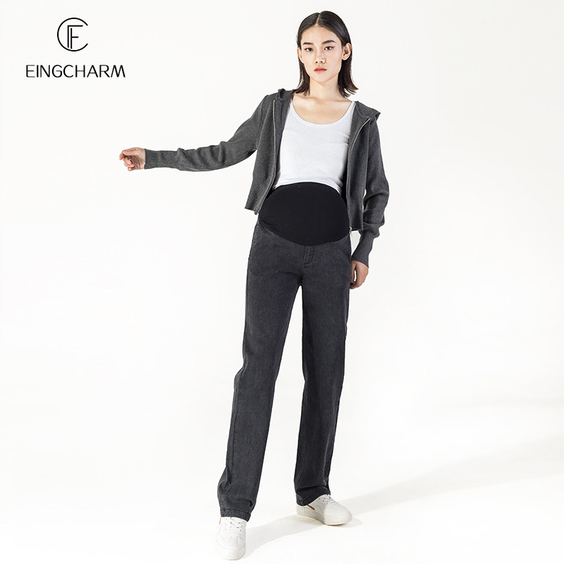 春款外穿直筒阔腿裤托腹孕妇裤子 茵魅孕妇直筒裤