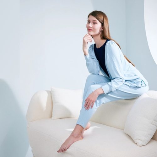 幻曦孕妇秋冬季哺乳月子服套装睡衣产后家居服保暖孕期衣服 - 图1