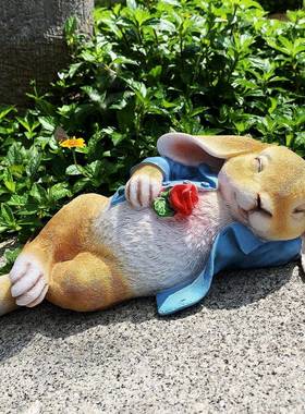 创意复活节兔子树脂摆件