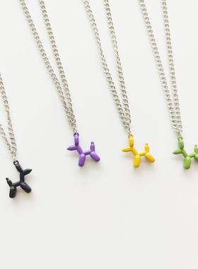 网红简约潮流饰品糖果色卡通项链