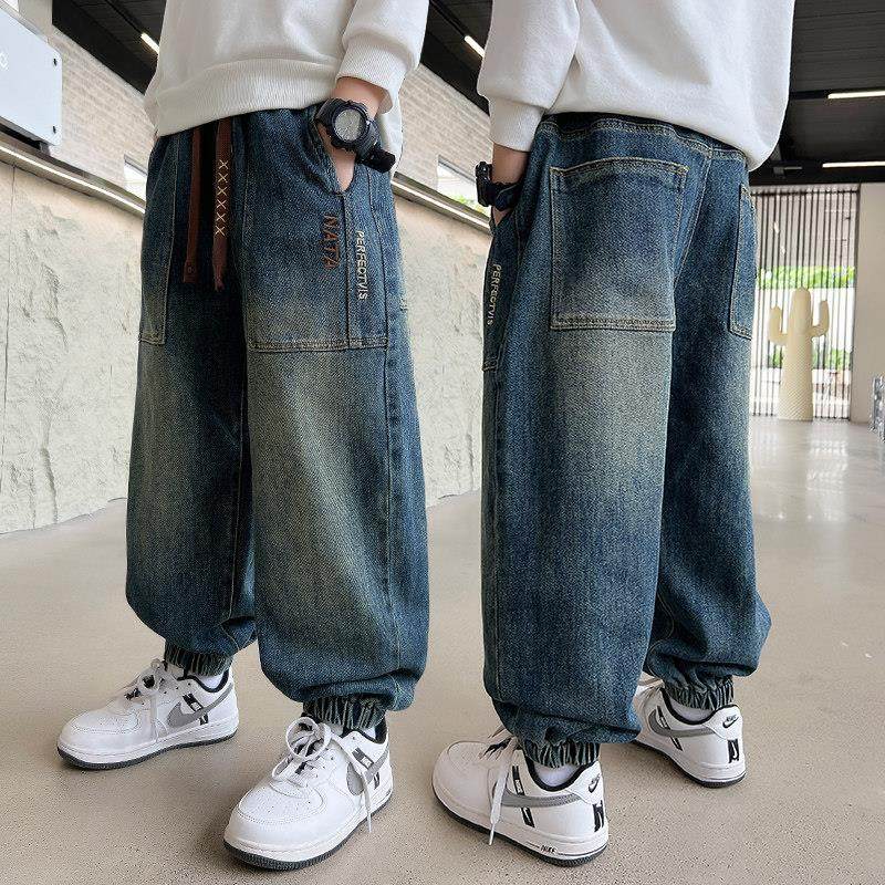 童装男童牛仔裤春秋款2025新款儿童裤子韩版裤男孩休闲裤春季长裤,淘宝优惠券,粉丝福利购,淘宝优惠卷