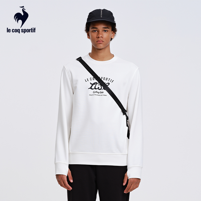 【骑行】乐卡克法国公鸡春秋季男子针织圆领运动休闲卫衣套头衫 - 图3