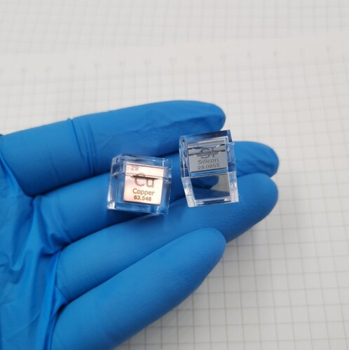 化学元素金属10mm立方体专用亚克力盒 高透明正方体亚克力展示盒 - 图0