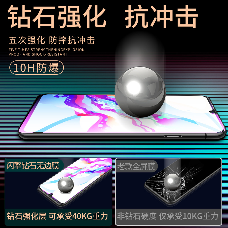 适用vivoz5钢化膜抗蓝光viviz5i手机贴膜无白边z5x全屏Z5I全覆盖防指纹屏保vovo全包边防摔玻璃膜防爆Z5X保护