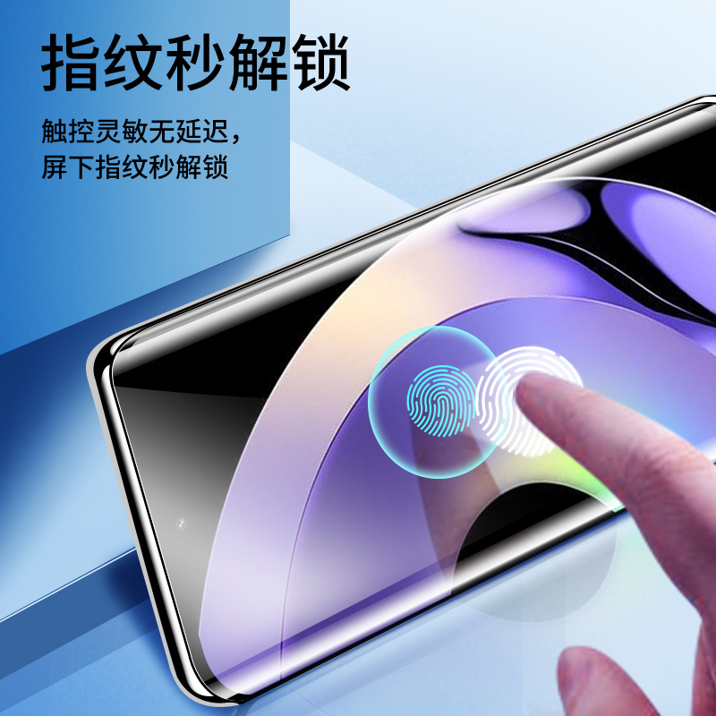 适用真我10pro+钢化膜全覆盖玻璃realme10pro+手机贴膜曲面防摔屏保oppo防偷窥uv全胶水凝膜高清全包防爆保护 - 图1