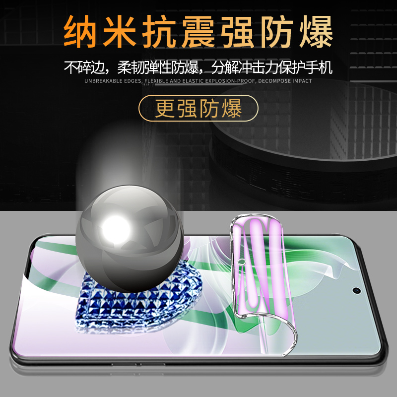 适用opporeno11水凝膜防摔保护reno11pro手机贴膜全包边防爆reno11钢化膜全屏覆盖oppo全胶软膜防指纹高清por - 图1