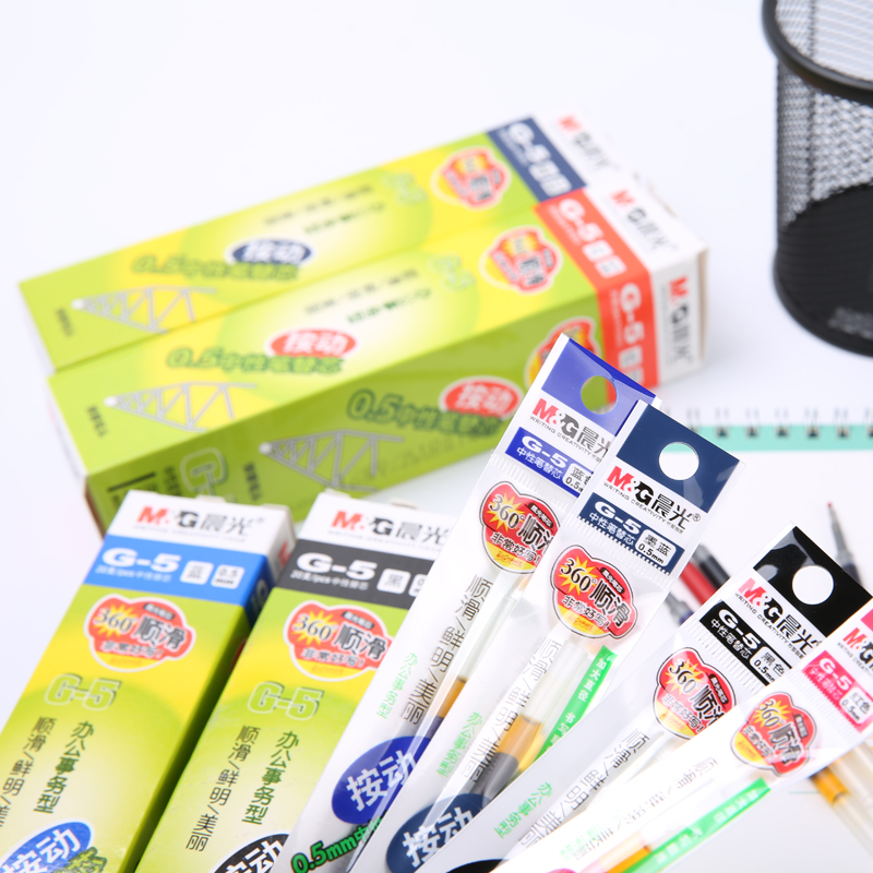 Morning light pen refills free shipping black blue red pen replacement