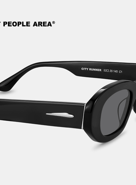 SPA男女同款方圆形窄框时尚墨镜