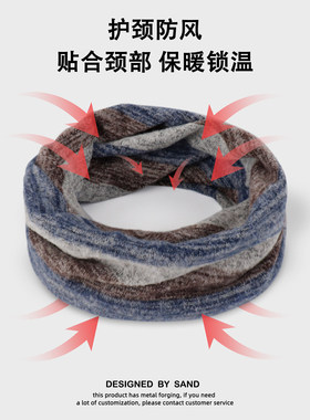 无印MUJI条纹防风围脖