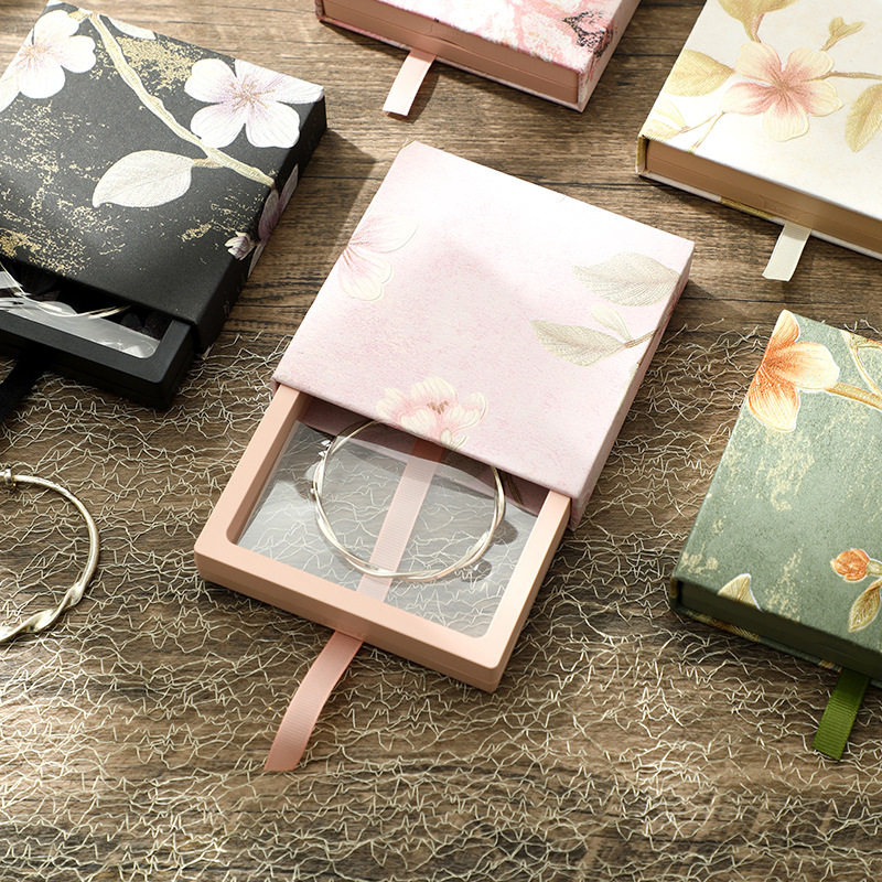 水晶手链串包装收纳礼盒项链首饰pe悬浮抽拉繁花高级空盒印LOGO,淘宝优惠券,粉丝福利购,淘宝优惠卷