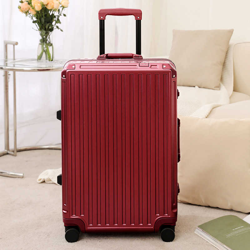 宾语陪嫁红色结婚新娘铝框拉杆箱 宾语箱包旅行箱