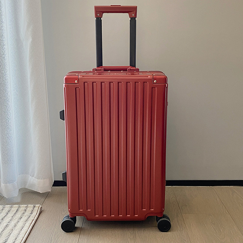 宾语酒红色结婚新娘陪嫁密码拉杆箱 宾语箱包旅行箱