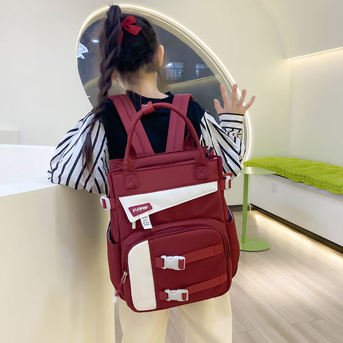 学生补习袋大容量护脊双肩背作业包男女美术补课包学习文件收纳袋 - 图1