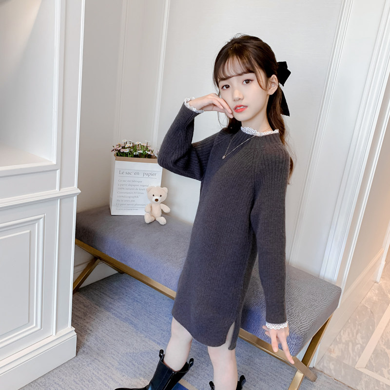 女童加绒毛衣2025新款儿童秋冬装连衣裙大童洋气小女孩针织衫外套,淘宝优惠券,粉丝福利购,淘宝优惠卷
