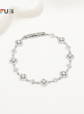 三福都市轻奢肆意手链单条 时尚优雅个性首饰配饰链条849901