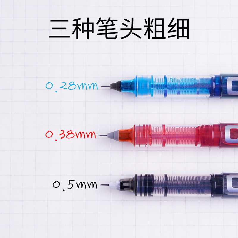 白雪PVN-159直液式走珠笔 0.5mm0.38mm0.28mm直液式签字笔彩色中 - 图2