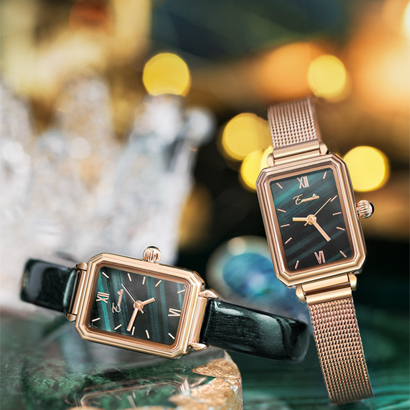 英国小众简约气质复古方形正品手表 依文琳手表国产腕表