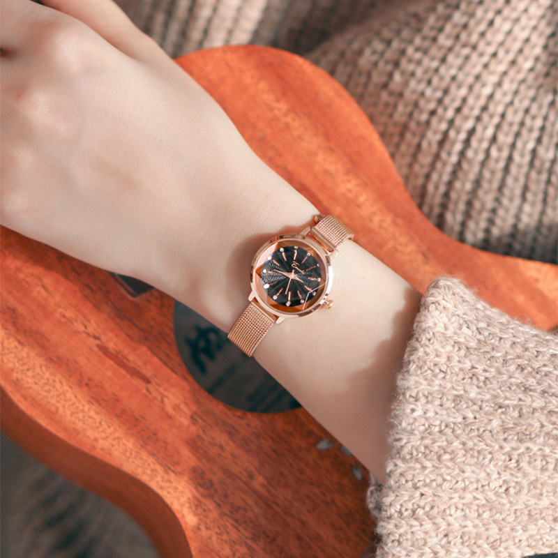 依文琳韩版简约气质防水石英风女表 依文琳手表国产腕表