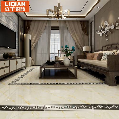 玉石米黄色800x800客厅暖色系通体大理石全抛釉瓷砖防滑地板砖 - 图2