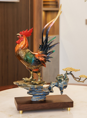 金鸡报喜招财公鸡摆件乔迁贺礼