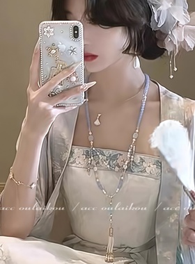 新中式璎珞项链流苏吊坠秋冬