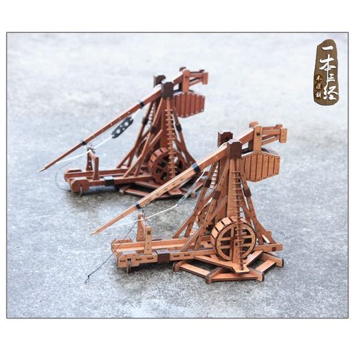 古战车模型 威严霸气重力投石机  教学专用攻城车主战坦克DIY拼装 - 图0