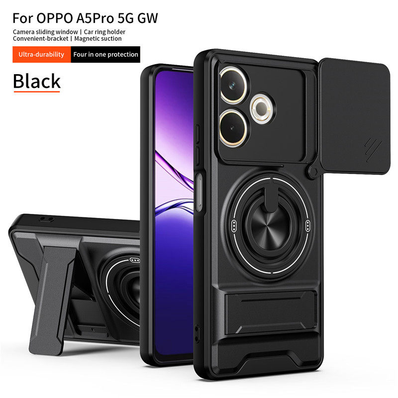 Suitable for OPPO A5pro overseas version mobile phone case with lens cover push window oppoa5por protective cover airbag anti-fall CPH2695 shell opa all-inclusive opoa port 5G international bracket p