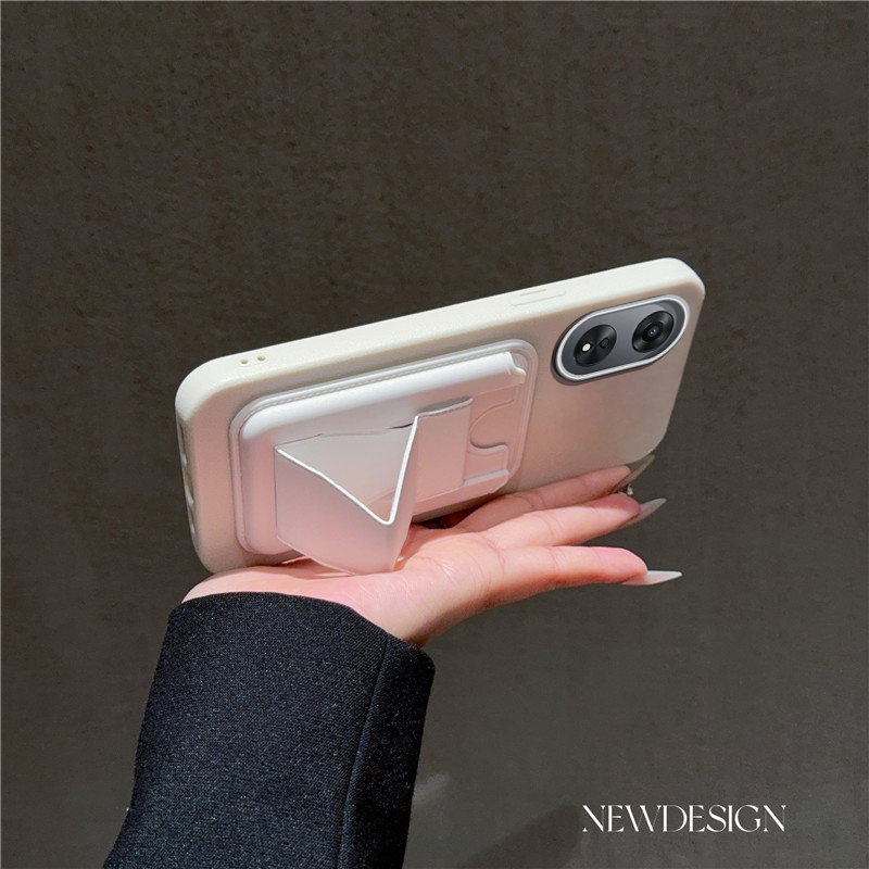 适用OPPO A58手机壳4G带支架卡包oppoa78保护套opoa55超薄opa54硅胶软壳0pp0a38防摔case海外版opooa18外壳op - 图2