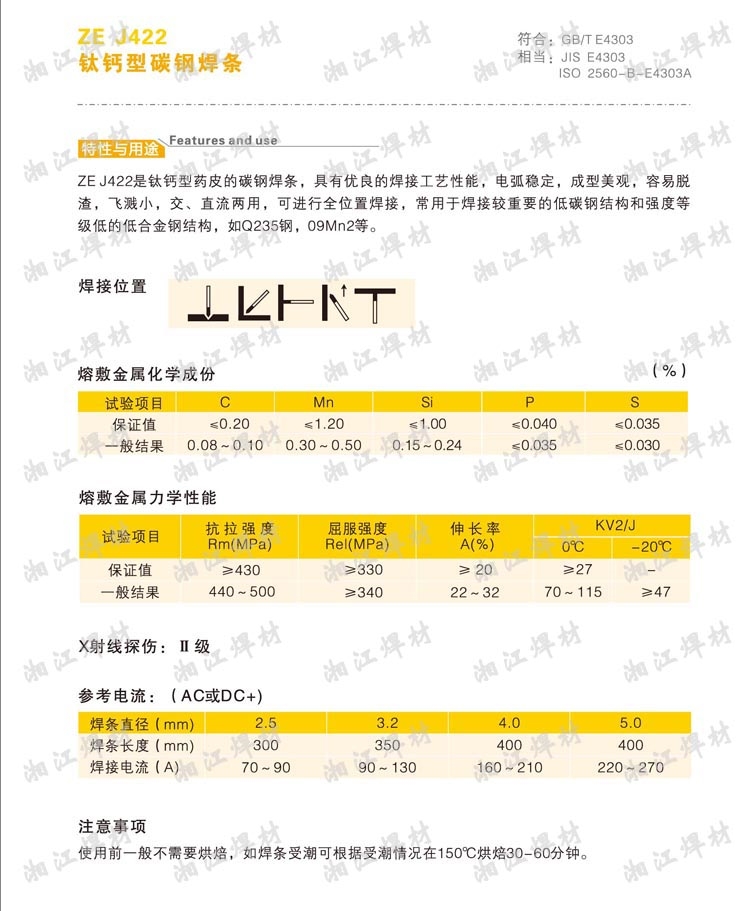 湘江焊条J422电焊条2.5/3.2/4.0/5.0低碳钢焊条普焊结构钢-图1