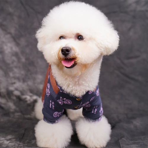 Чистая красная плюшевая собачья одежда осень и зимние маленькие щенки Sheronori, чем Xiong Bomei четырехдушевленный зимний утолщенная хлопчатобумажная куртка